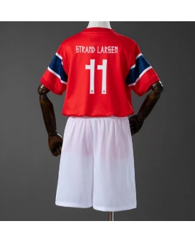 Billige Fotballdrakt Norge Jorgen Strand Larsen #11 Replika Hjemmedraktsett Barn VM 2026 Kortermet (med bukser)